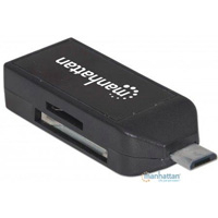 LECTOR TARJETAS,MANHATTAN,406222, OTG 24 EN 1 PUERTO USB2.0
